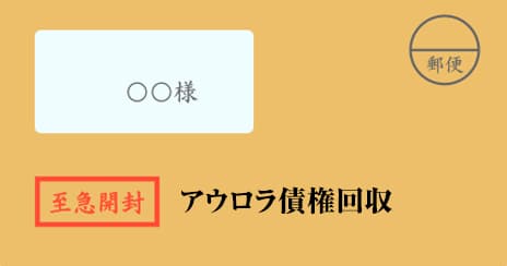 アウロラ債権回収の督促状